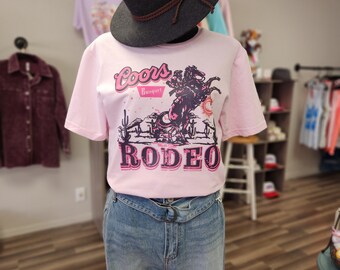 Coors and Cattle Tee Shirt, Western t-shirt, Rodeo style t-shirt, In Stock, READY TO SHIP