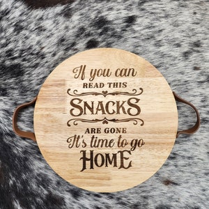 Funny snack tray, Snacks are gone go home, Bamboo Snack tray, Charcuterie snack tray image 1