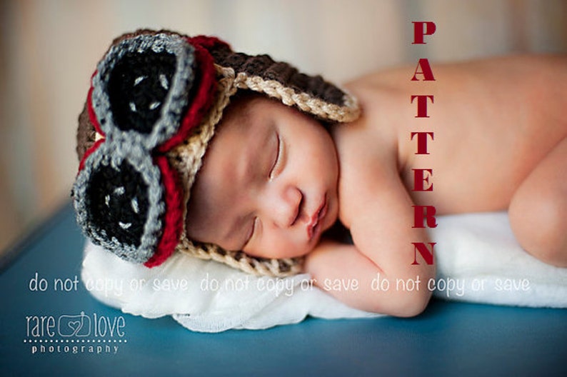 Aviator Hat Pattern, Baby Aviator Hat, Crochet Hat Patterns, Baby Hat Pattern, Crochet Pattern, Crochet Baby Hats image 1