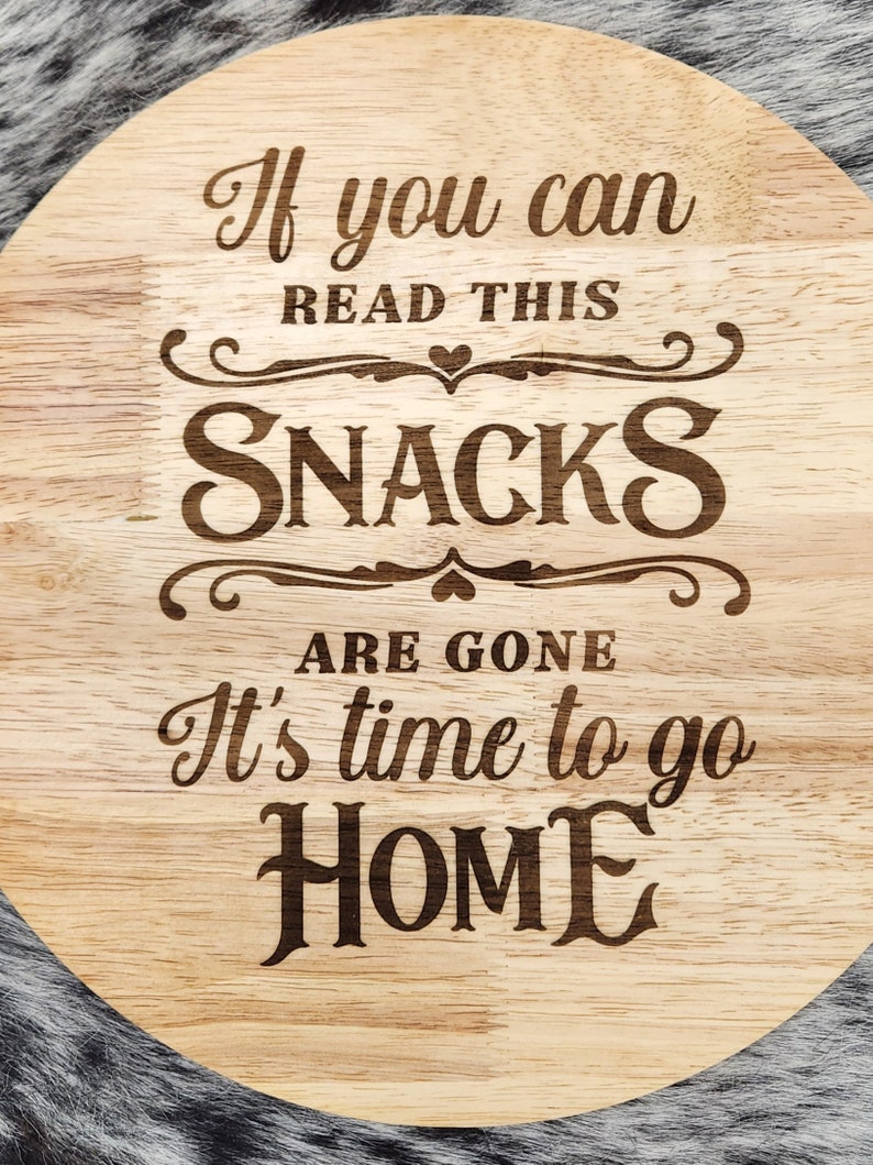 Funny snack tray, Snacks are gone go home, Bamboo Snack tray, Charcuterie snack tray image 2