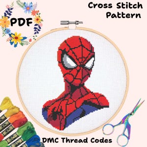 Spider Man Comic Superhero Avenge Heros Kreuzstich Nadelspitze Stickmuster digitaler download Pixel Art Projekt Handwerk Cartoon stark tony
