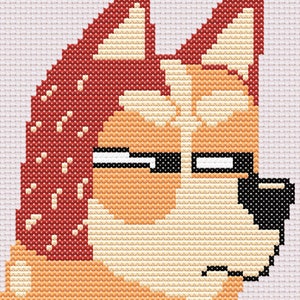 Bluey Sassy Chilli heeler children Cross Stitch needlepoint Pattern digital download pixel art project craft cartoon needlework
