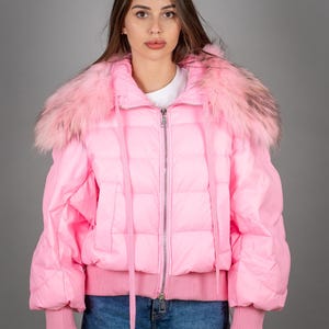 Puffer Jacket With Fox Fur