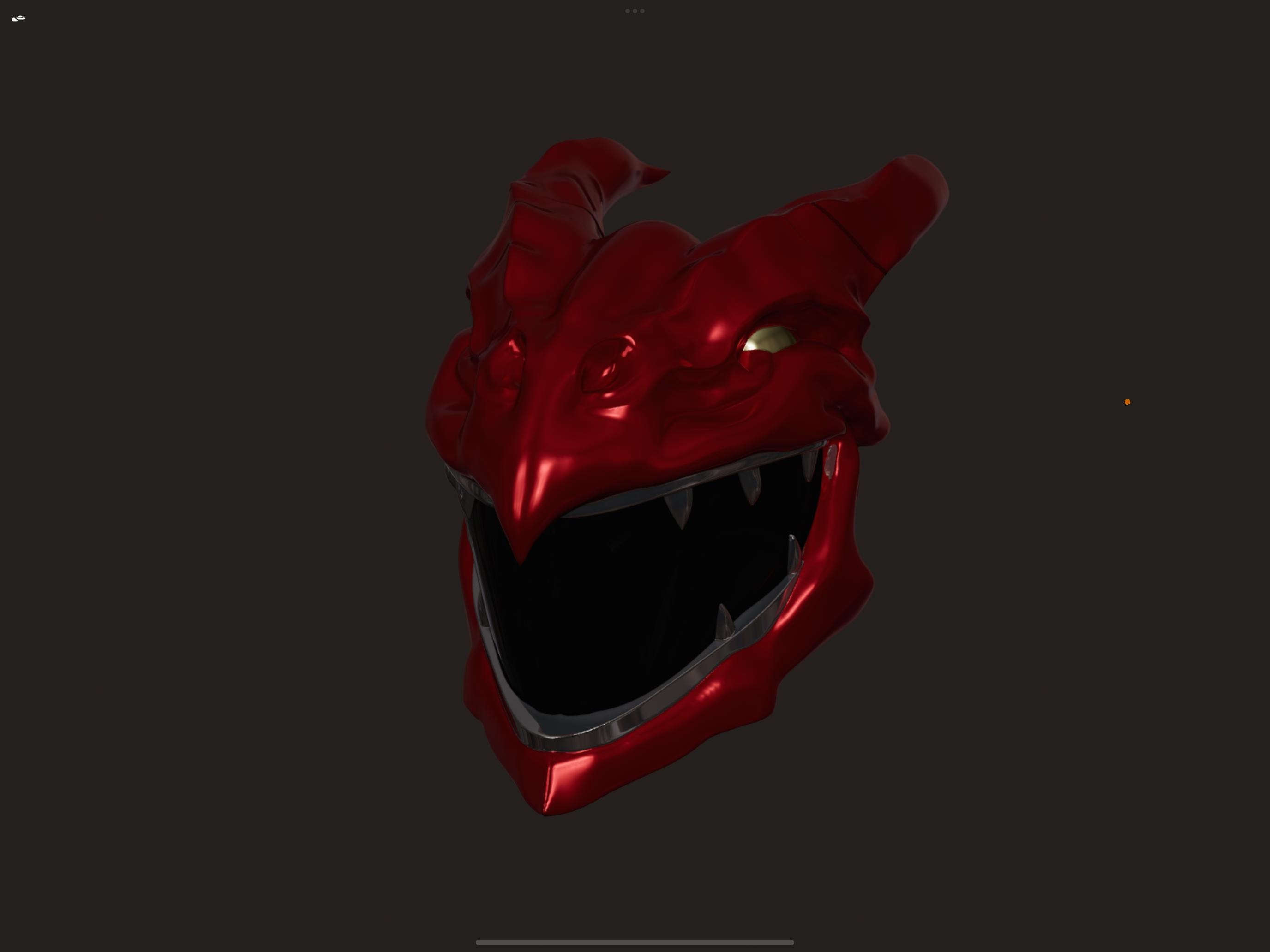 Rodan Ranger Godzilla Vs Power Rangers Inspired Red Rodan Kaiju Ranger Helmet 3D ...