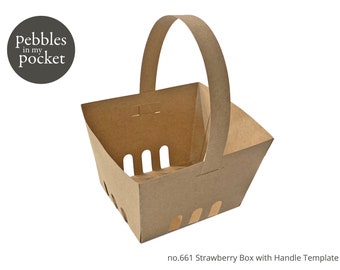 Caja de fresas con asa n.° 661 (Descarga digital SVG y PDF)