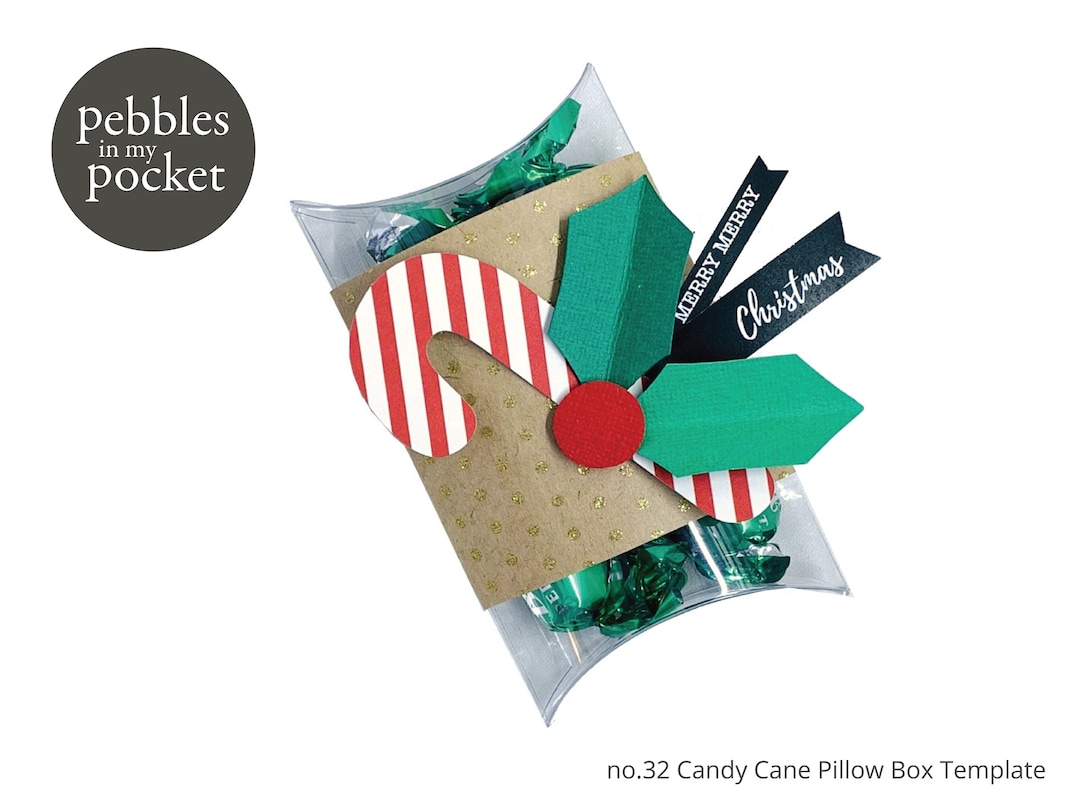 No.32 Candy Cane Pillow Box Digital Télécharger SVG & Pdf Etsy France
