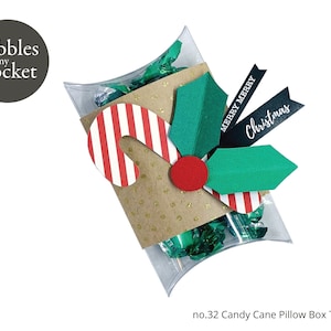 no.32 Candy Cane Pillow Box Digital Download SVG & Pdf