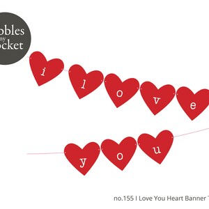 no.155 I Love You Heart Banner Digital Download SVG & Pdf