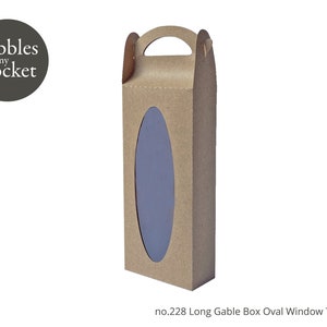 no.228 Long Gable Box with Oval Window Digital Download SVG & Pdf