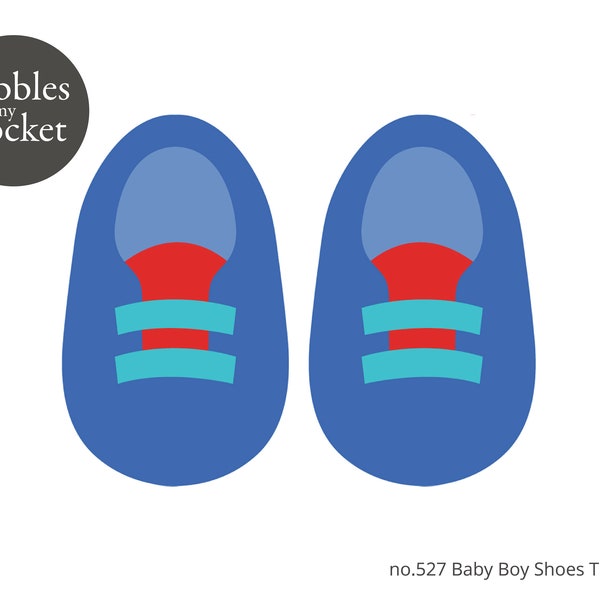 no.527 Baby Boy Shoes Digital Download SVG & Pdf