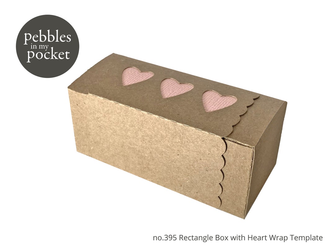 No.395 Rectangle Box With Heart Scallop Edge Wrap Digital Download SVG ...