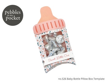 no.526 Baby Bottle Pillow Box Digital Descargar SVG & Pdf