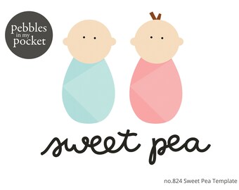 nr 824 Sweet Pea Digital Download SVG i PDF