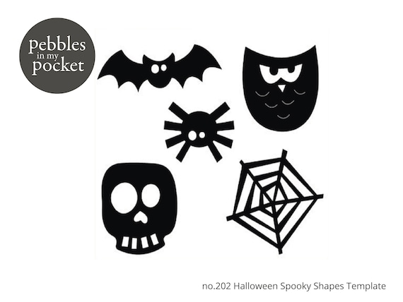 no.202 Halloween Spooky Shapes Digital Download SVG & Pdf