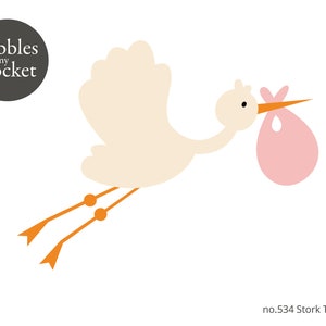 no.534 Stork Digital Download SVG & Pdf