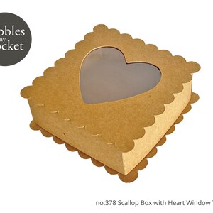 no.378 Scallop Heart Window Treat Box Digital Download SVG & Pdf