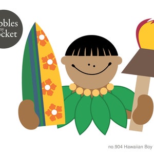 no.904 Hawaiian Boy Digital Download SVG & Pdf