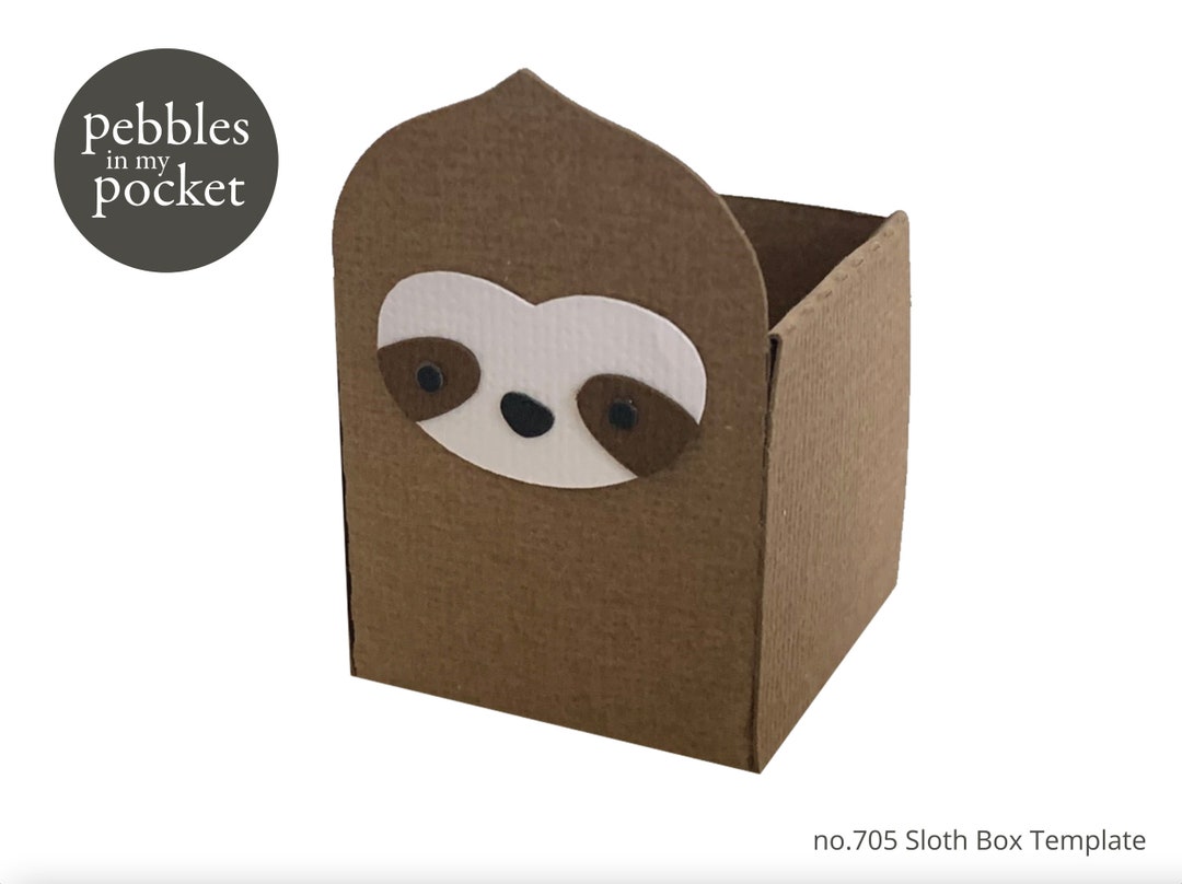 No.705 Sloth Box Digital Download SVG & Pdf - Etsy