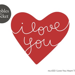 no.433 I Love You Heart Digital Download Print/Cut SVG & Pdf