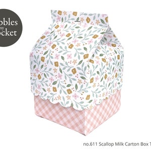 no.611 Scallop Milk Carton Digital Download SVG & Pdf