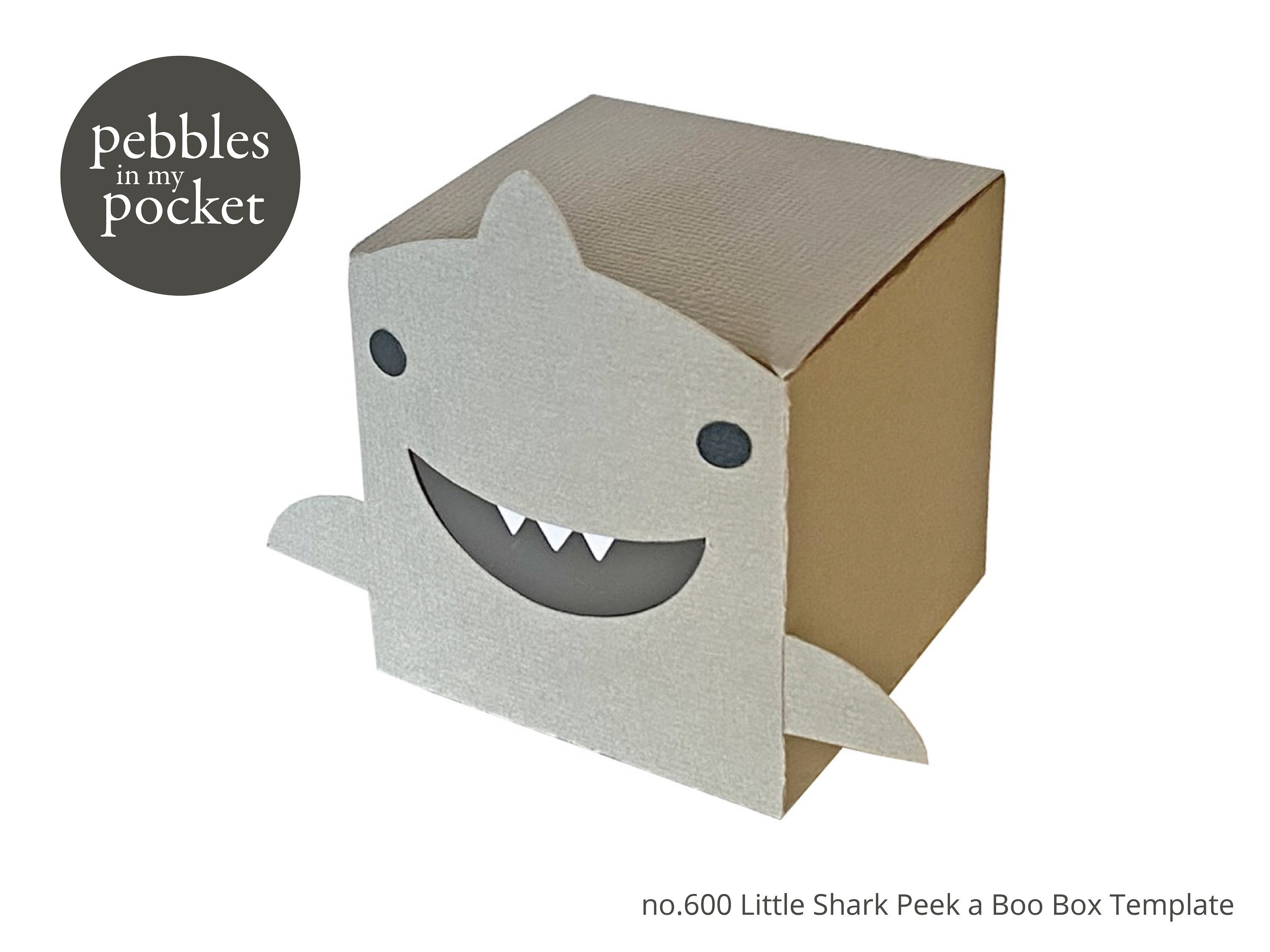 No.600 Little Shark Peek A Boo Box Digital Download SVG & Pdf - Etsy