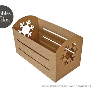 no.42 Rounded Crate with Snowflake Digital Download SVG & Pdf