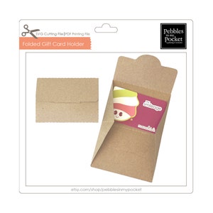 Folded Gift Card Holder Digital Download SVG & Pdf