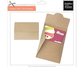 Folded Gift Card Holder Digital Download SVG & Pdf