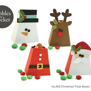 no.403 Christmas Treat Boxes Digital Download SVG & Pdf