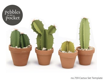 no.759 Cactus Set Digital Download SVG & Pdf