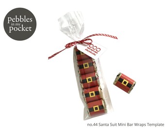 no.44 Santa Suit Mini Hershey Nugget Wraps Digital Download Print/Cut SVG & Pdf