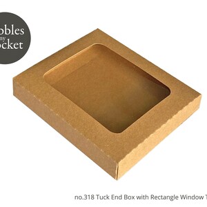 no.318 Tuck In Box with Rectangle Window Digital Download SVG & Pdf
