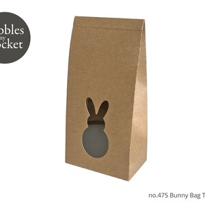 no.475 Self Standing Bag with Bunny Window Digital Download SVG & Pdf