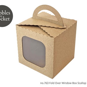 no.763 Fold Over Window Box with Scalloped Edge Digital Download SVG & Pdf