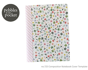 no725. Composition Notebook Cover Digital Download SVG & Pdf