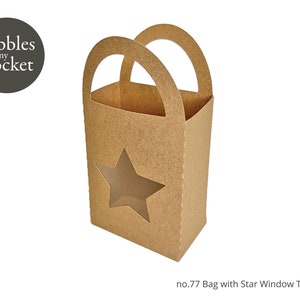 no.77 Bag with Star Window Digital Download SVG & Pdf