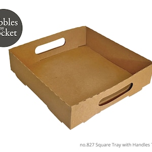 no.827 Square Tray with Rounded Handles Digital Download SVG & Pdf