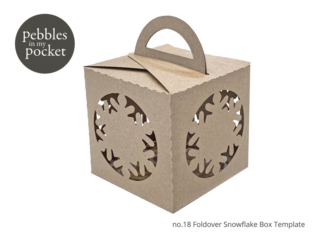 No.18 Foldover Snowflake Box With Snowflake Digital Download SVG & Pdf ...