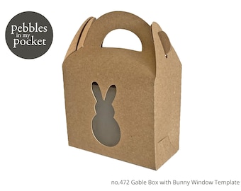 no.472 Gable Box with Bunny Window Digital Download SVG & Pdf