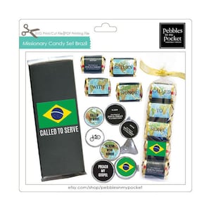 Missionary Candy Set Brazil Digital Download Print/Cut SVG & Pdf