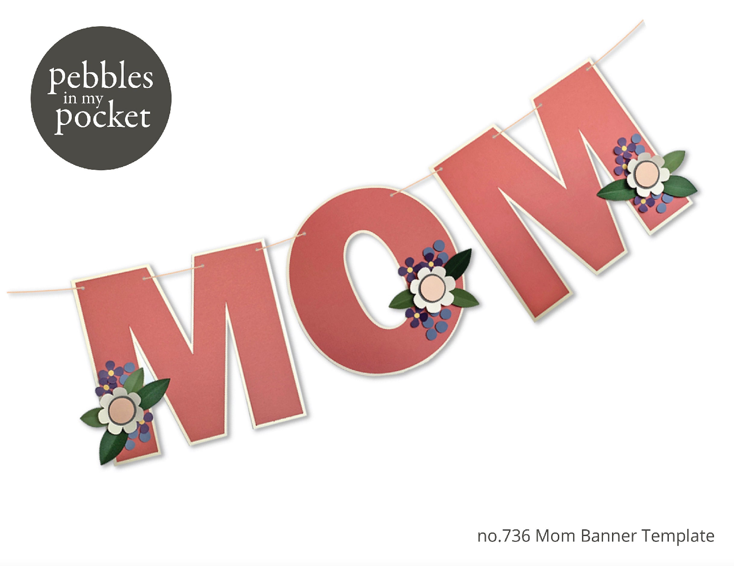 No.736 Mom Banner Digital Download SVG & Pdf - Etsy
