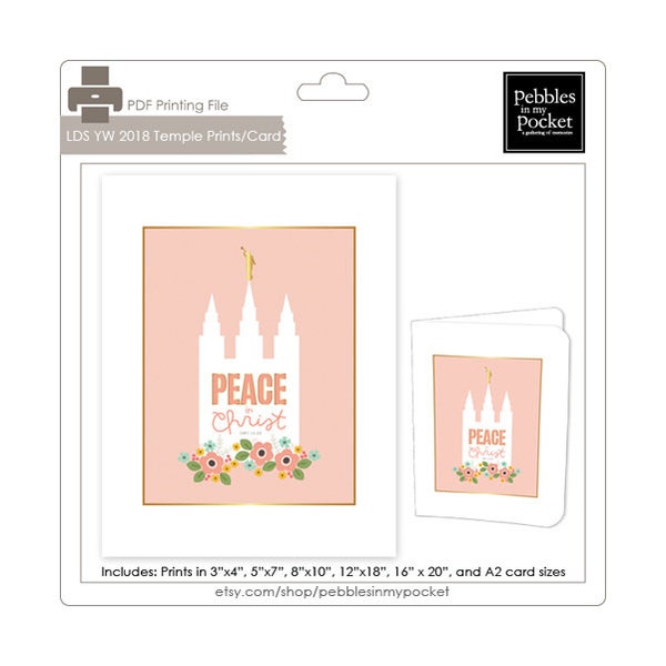 LDS YW 2018 Pink Temple Prints/Card Digital Download