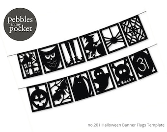 no.201 Banderas de Halloween SVG & Pdf
