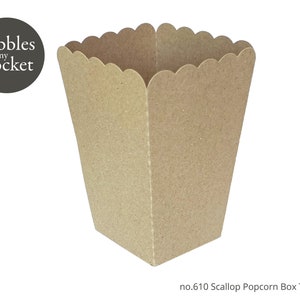 no.610 Scallop Popcorn Box Digital Télécharger SVG & Pdf