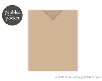 no.1105 Pocket with Angled Tab Download SVG & Pdf