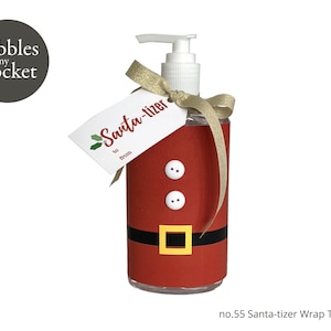 No.55 Santa-tizer Wrap Digital Download Print/Cut SVG & Pdf