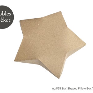 Boîte à coussin en forme d&#39;étoile n° 828 Téléchargement numérique SVG et Pdf