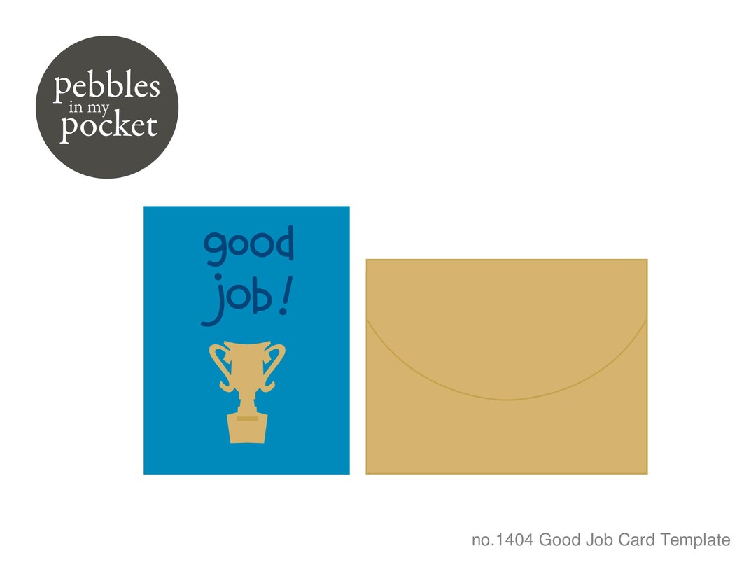 Homemade Good Job Card No.1404 Good Job Card Digital Download SVG & Pdf - Etsy