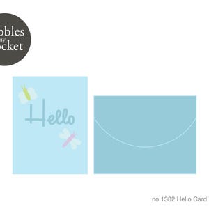 no.1382 Hallo Karte Digitaler Download SVG & Pdf