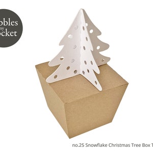 no.25 Snowflake Christmas Tree Box  Digital Download SVG & Pdf